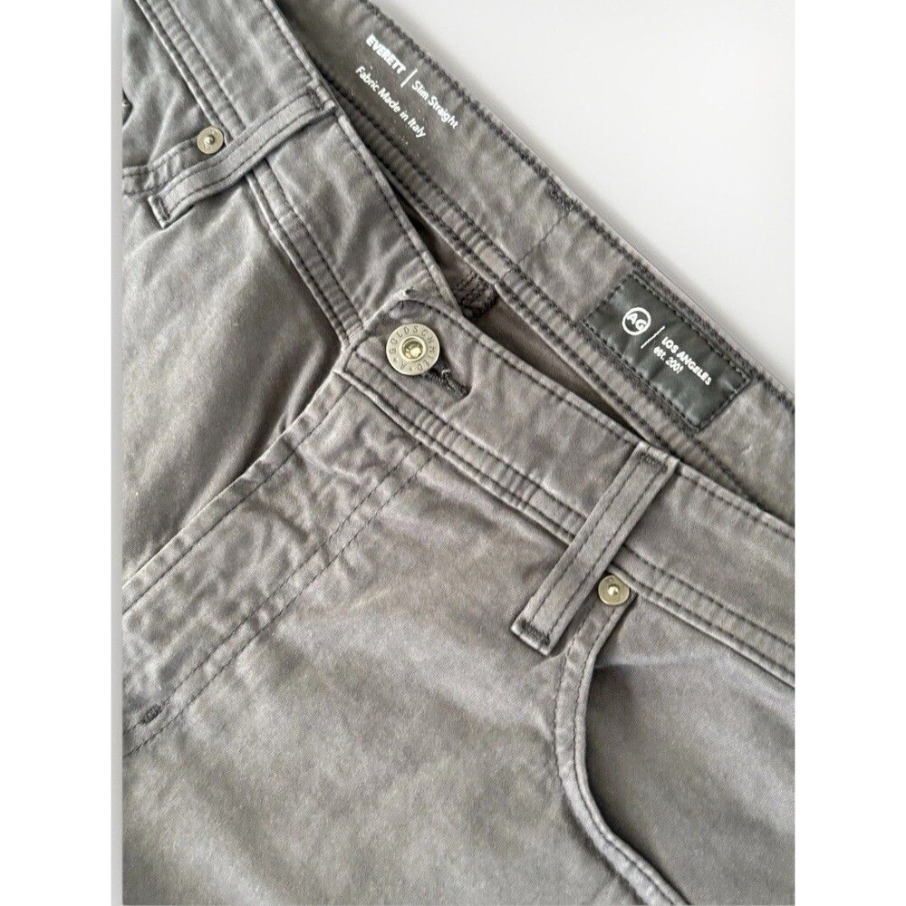 AG Adriano Goldschmied Pants Mens 36x30 Charcoal Gray The Everett Slim Straight - Picture 11 of 15